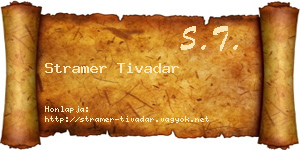 Stramer Tivadar névjegykártya
