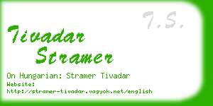 tivadar stramer business card
